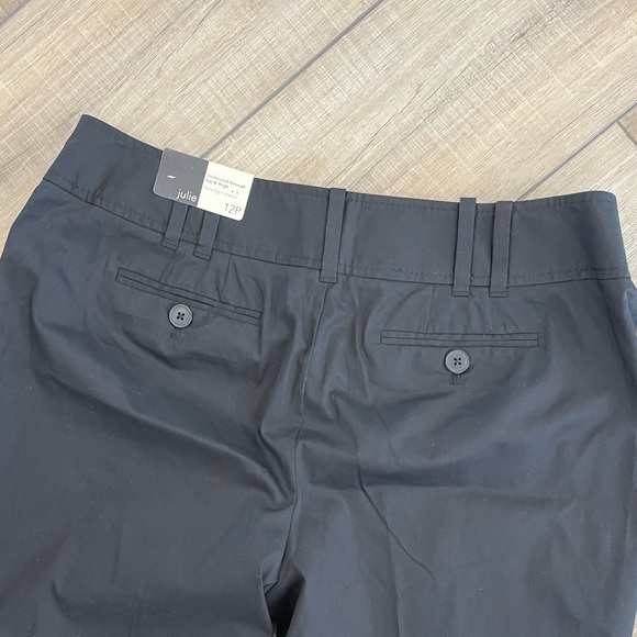 NWT Ann Taylor Loft Julie Black Flared Dress Pants Petite Size 12P Stretch - Picture 7 of 7
